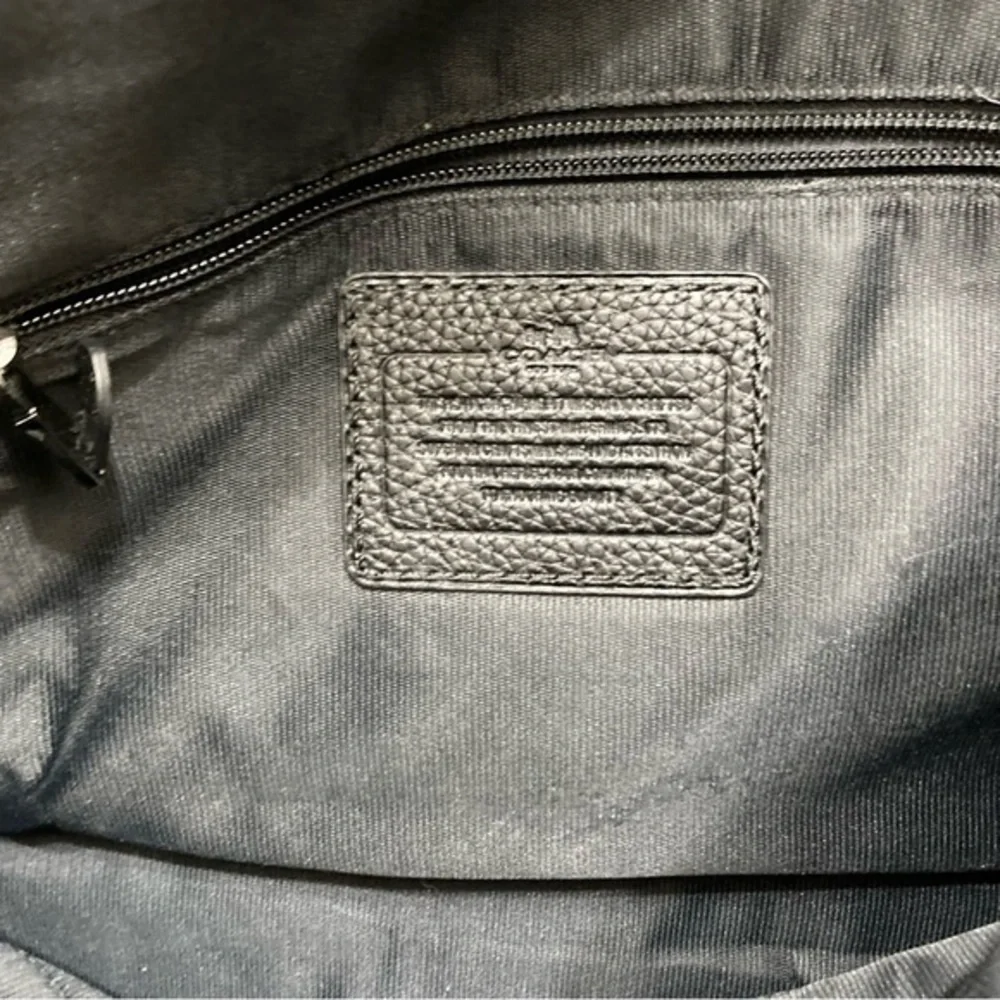 Coach black leather unisex briefcase laptop bag 71509 - Picture 12 of 13